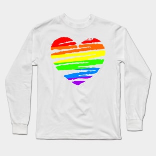 Rainbow Heart Shirt, Pride Heart Shirt, Pride T Shirt Rainbow, Pride Shirt Women, Pride Shirt Toddler, Pride T Shirt Women, Pride T Shirt Long Sleeve T-Shirt